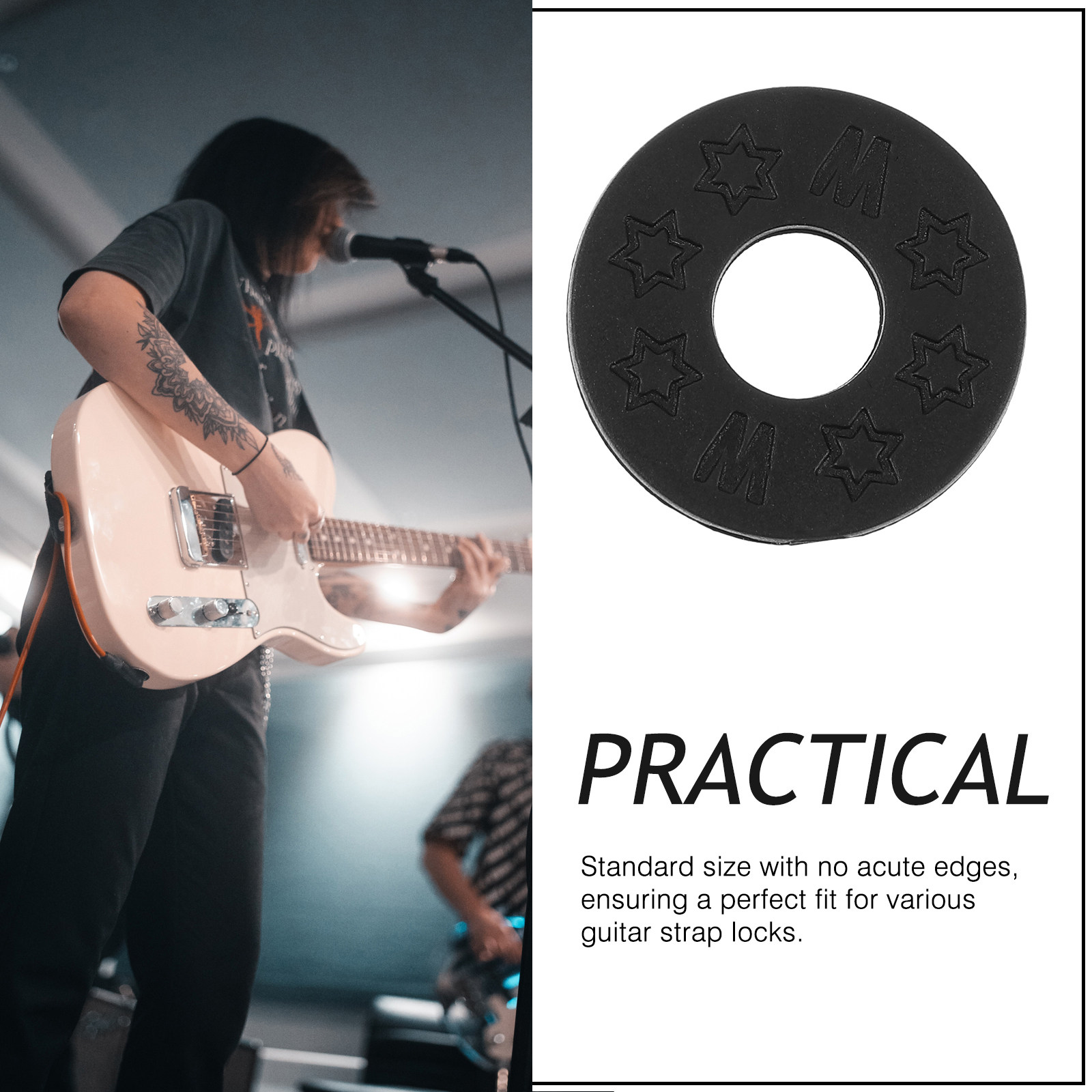 Guitar Strap Padded - 10Pcs Silicone Guitar Strap Lock Pads