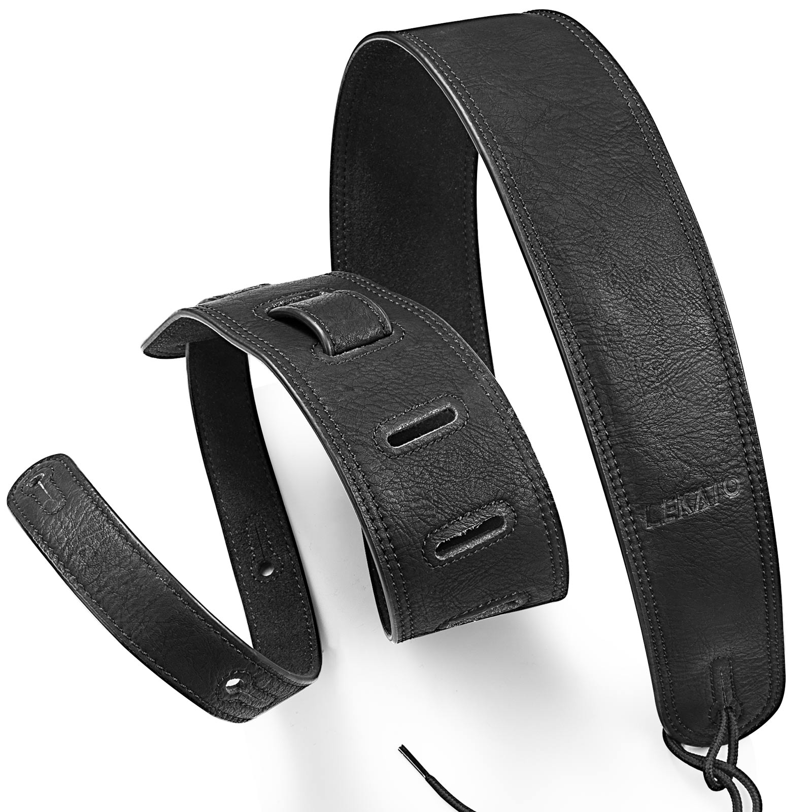Guitar Strap Padded - Lekato Bass Guitar Strap Leather with