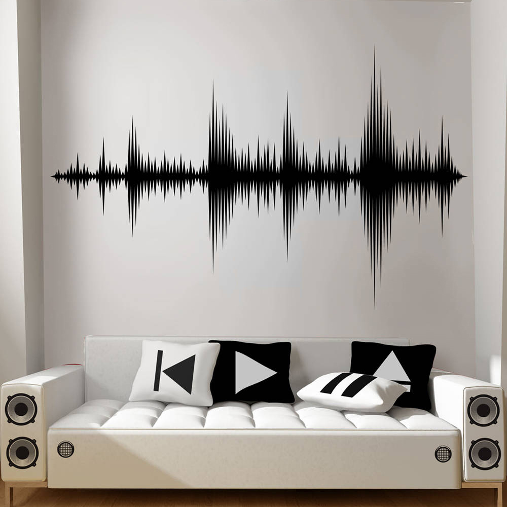 Audio Wave Wall Decal Sound Wa - Audio Music Wave のレビューと価格