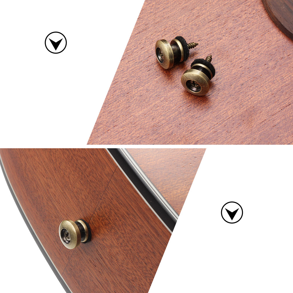 6Pcs Guitar Strap Buttons Elec - Guitar Strap Padded のレビューと価格