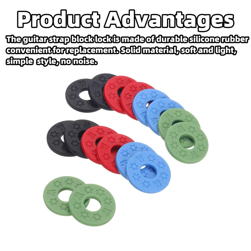 10 Pcs Guitar Rubber Strap Loc - Guitar Strap Padded のレビューと価格