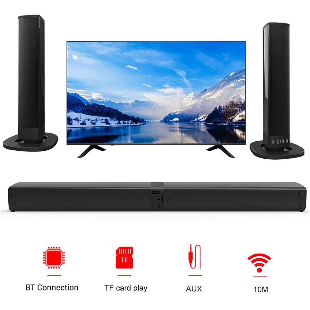 Wireless Bluetooth TV Sound Ba - Audio Music Center のレビューと価格