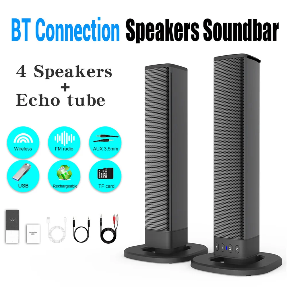 Wireless Bluetooth TV Sound Ba - Audio Music Center のレビューと価格