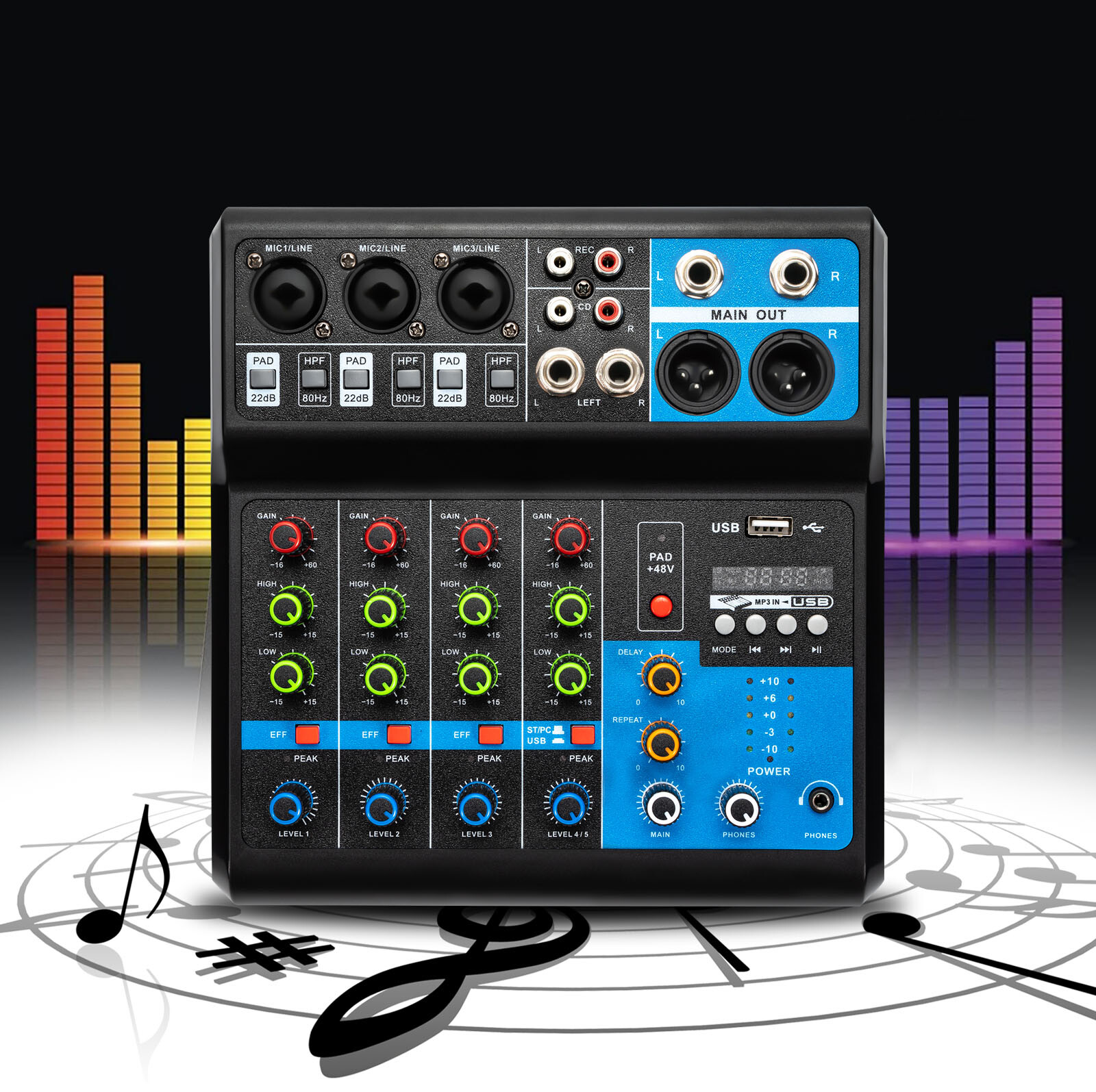 5-Channel Mixing Console Live  - Audio To Music のレビューと価格