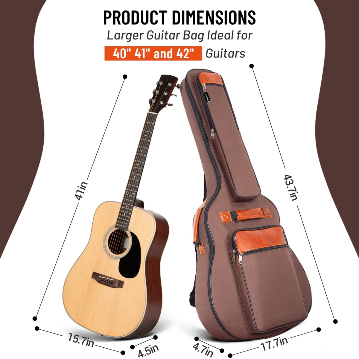 Miwayer-Acoustic Guitar Bag, 4 - Guitar Strap Padded のレビューと価格