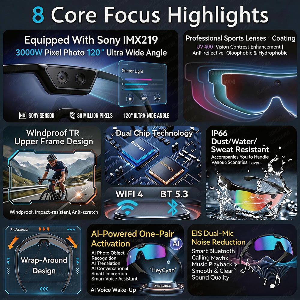 Photochromic Smart Glasses 120 - Audio Music Bluetooth のレビューと価格
