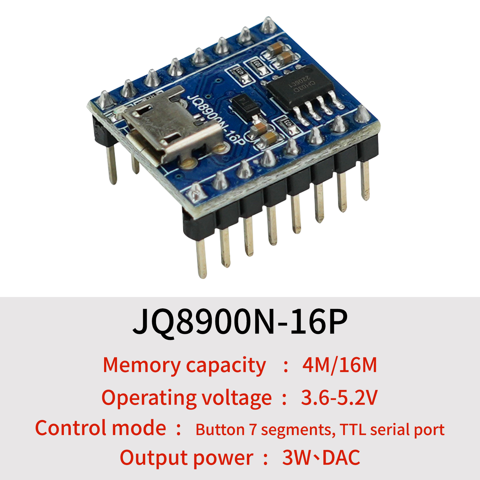 Voice Playback Module, JQ8900N - Audio Music Download Mp3 のレビューと価格