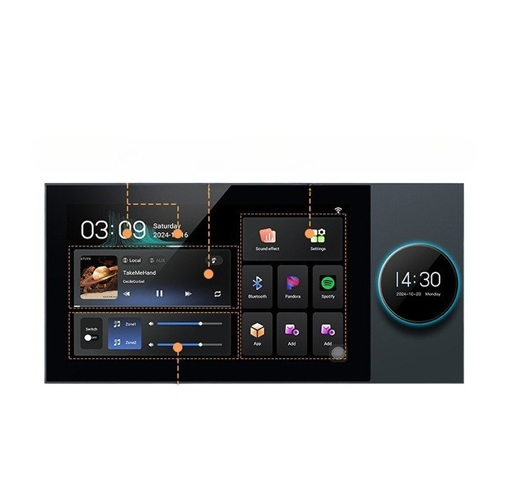 7 Inch Wall Mount Touch Screen - Audio Music Center のレビューと価格