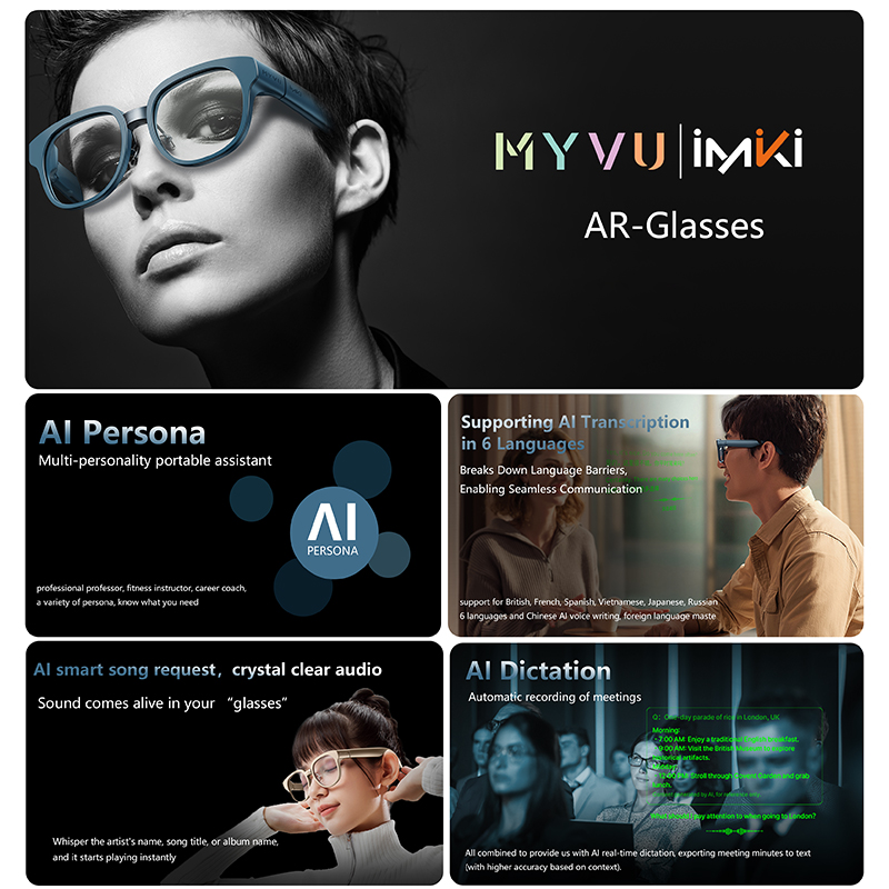 IMIKI AR Glasses Google Assist - Audio Music Google のレビューと価格