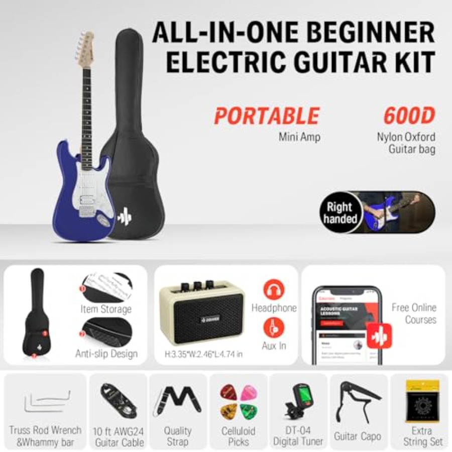 Electric Guitar Kit for Beginn - Guitar Capo Clip のレビューと価格