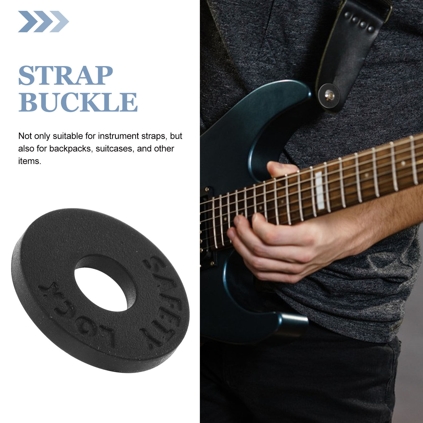 10Pcs Anti Slip Silicone Gaske - Guitar Strap Padded のレビューと価格