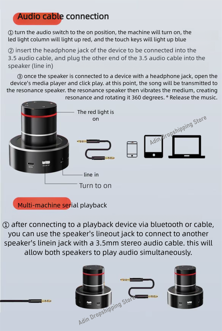 Adin 26w Vibration Bluetooth S - Audio Music Center のレビューと価格
