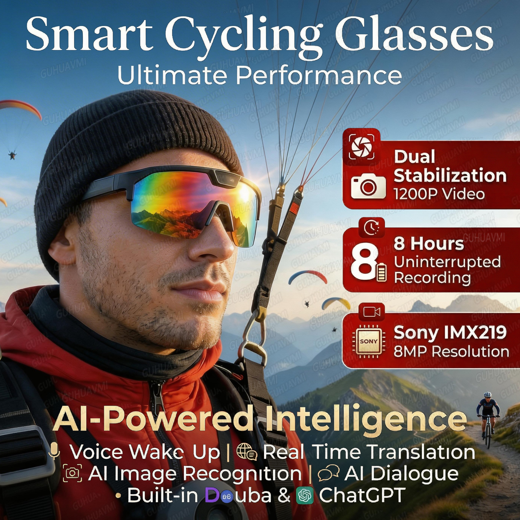 2026 New AI Smart Sports Glass - Audio Music Bluetooth のレビューと価格