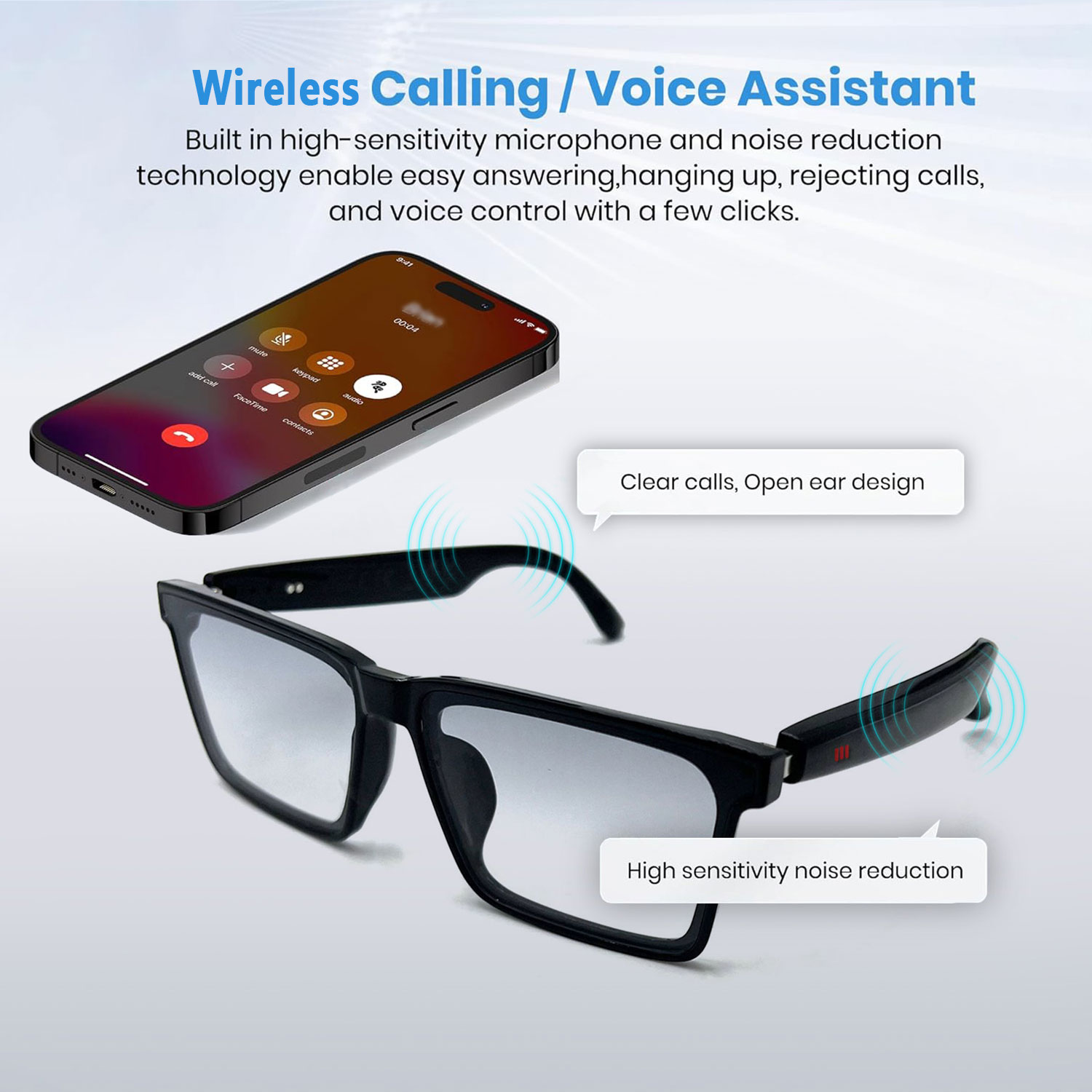 Smart Audio Glasses with Real- - Audio Music Bluetooth のレビューと価格
