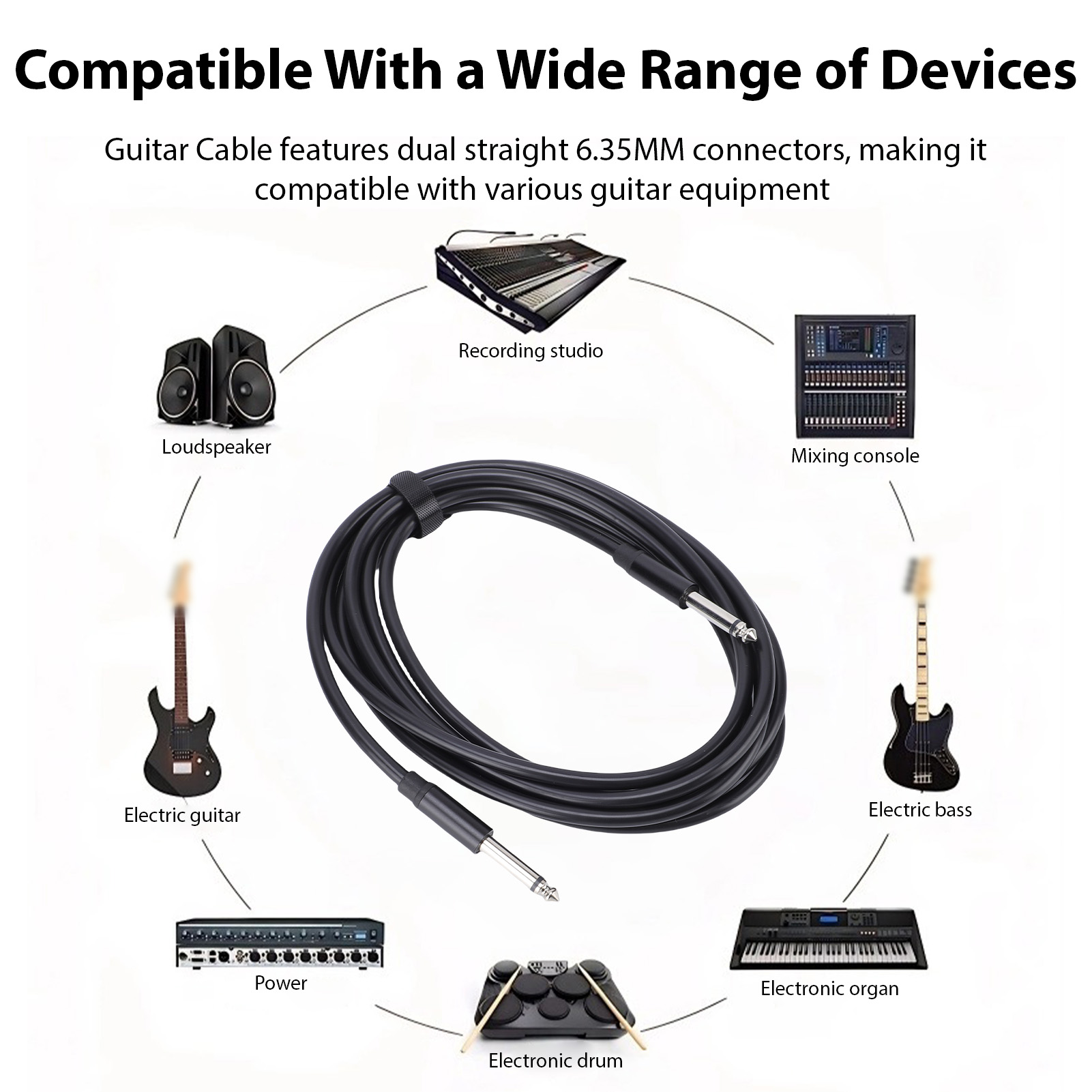 Guitar Cable 6.35mm Mono Sound - Guitar Capo Clip のレビューと価格