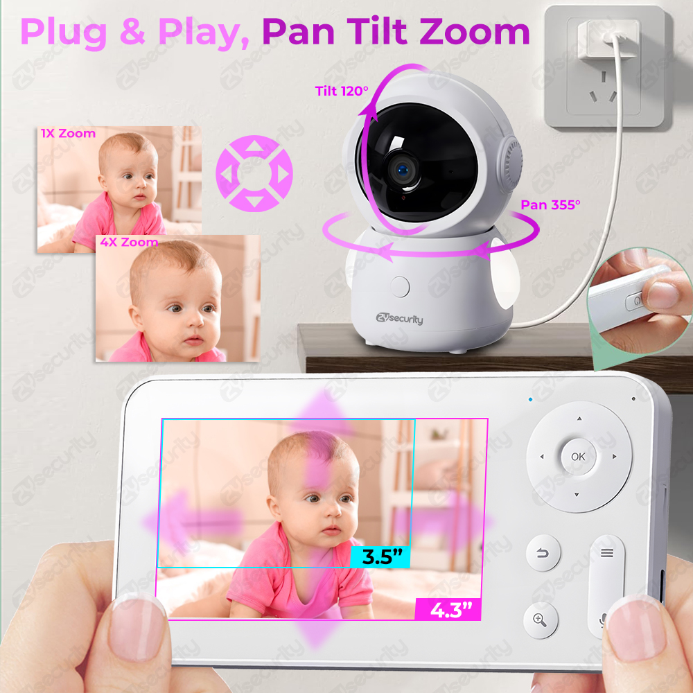 2K 3MP Two Camera WiFi Baby Mo - Audio Music Google のレビューと価格