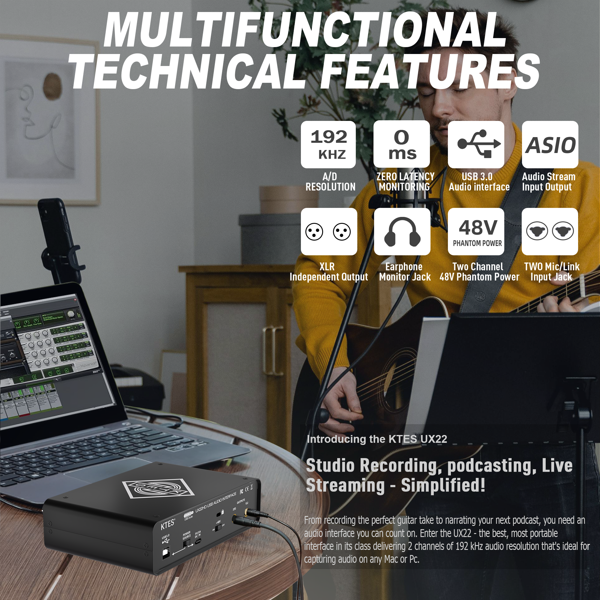 UX22 Audio Interface 192kHz 32 - Audio Music In Youtube のレビューと価格