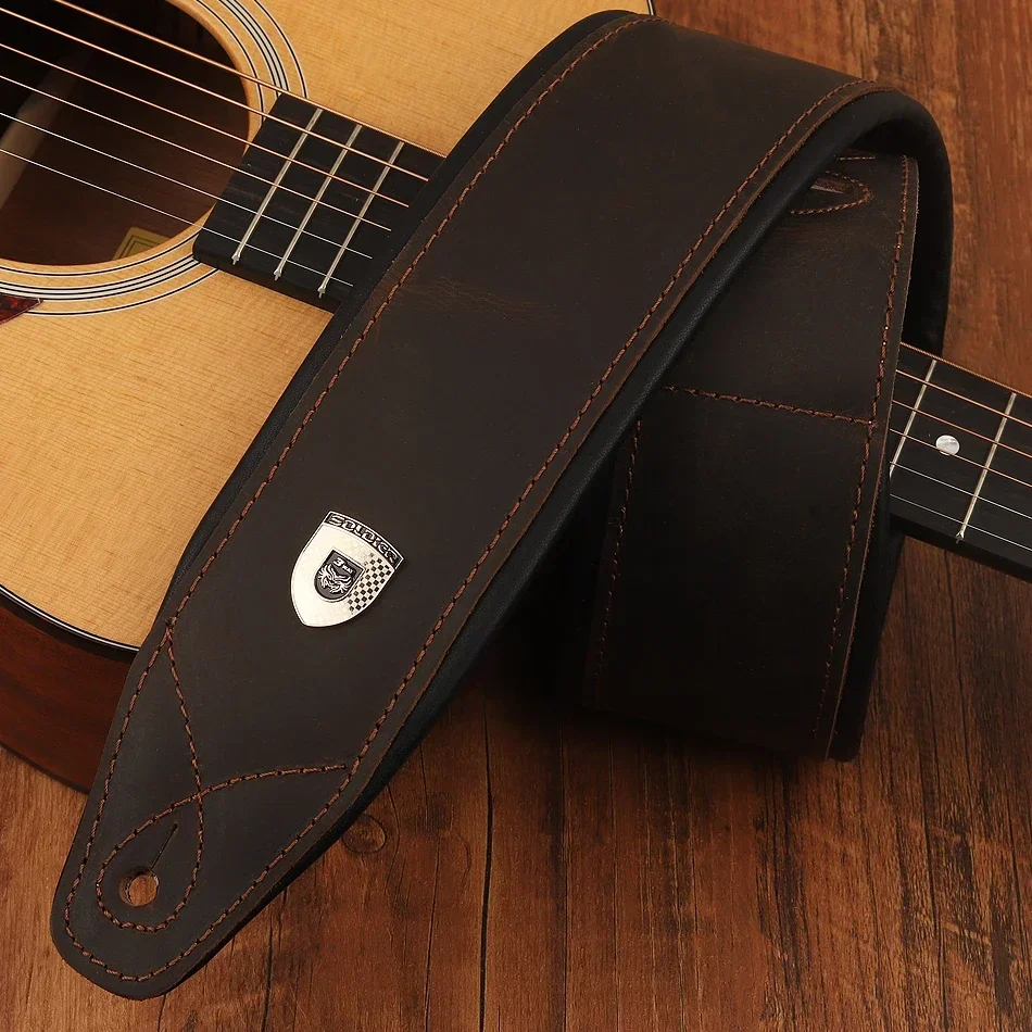 Soldier Top Layer Leather Guit - Guitar Strap Padded のレビューと価格