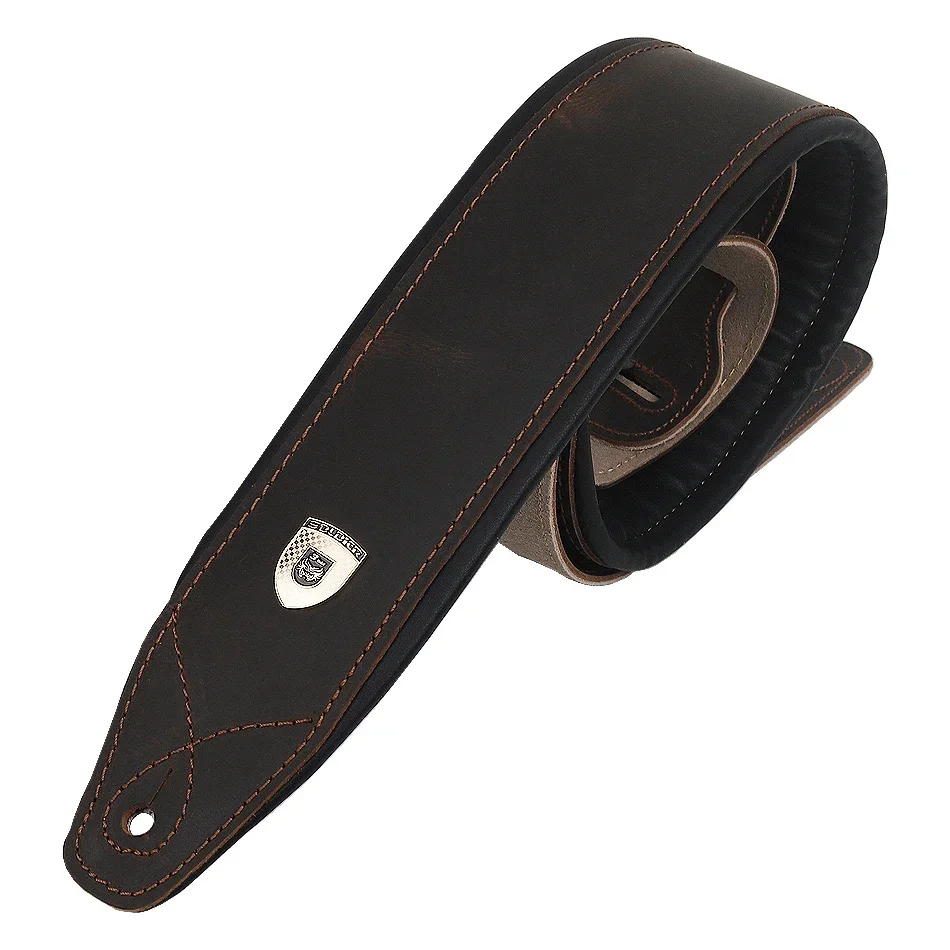 Soldier Top Layer Leather Guit - Guitar Strap Padded のレビューと価格