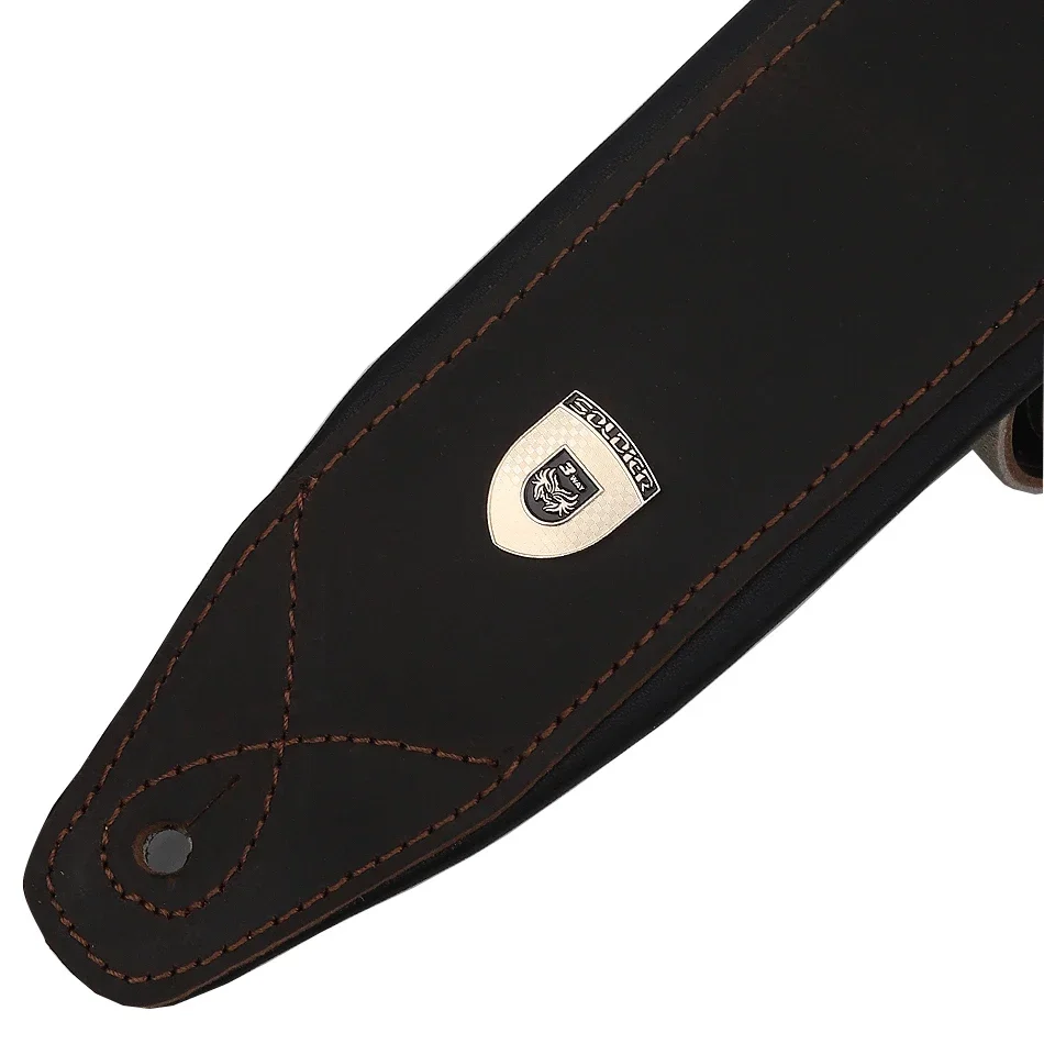 Soldier Top Layer Leather Guit - Guitar Strap Padded のレビューと価格