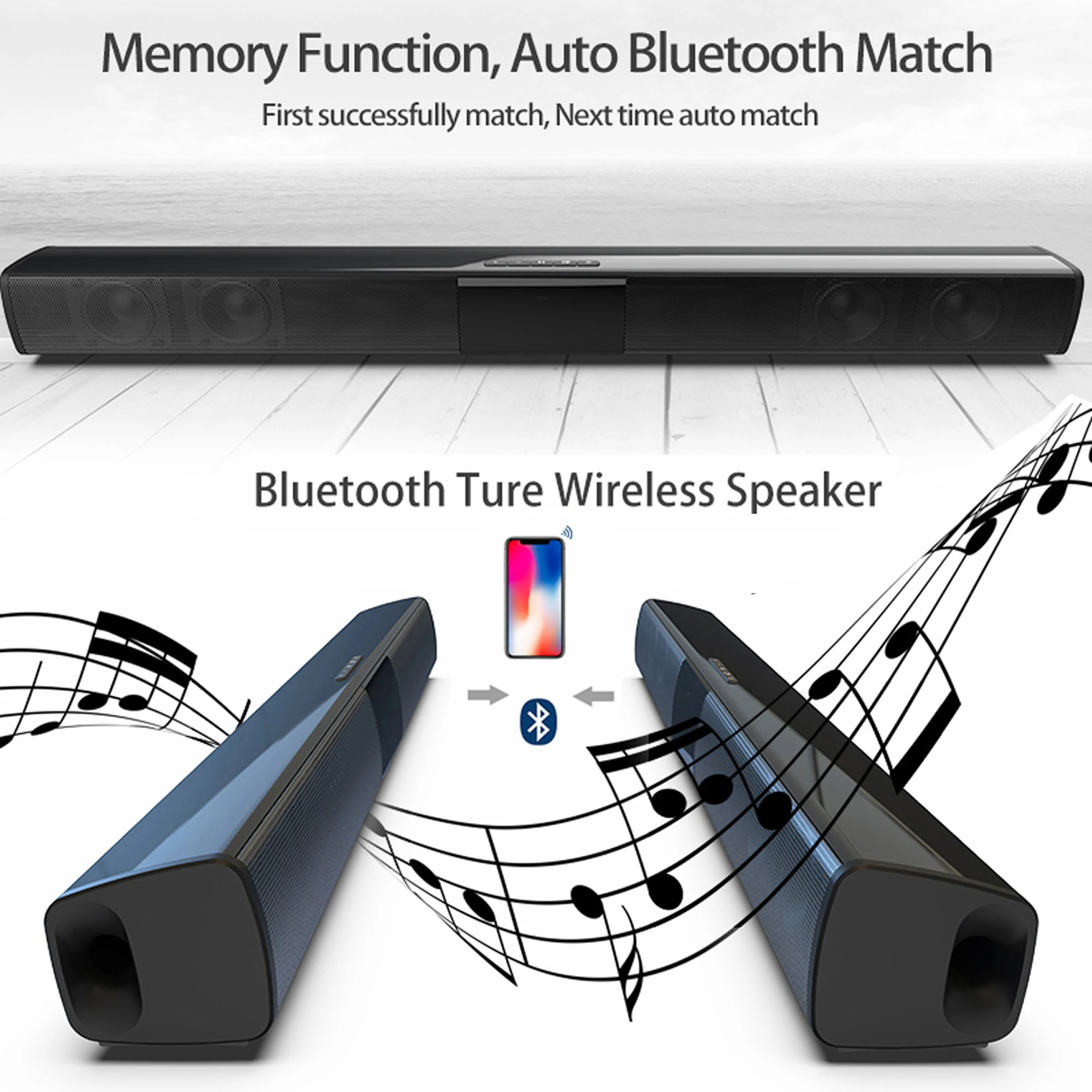 40W High Power Soundbar for TV - Audio Music Center のレビューと価格