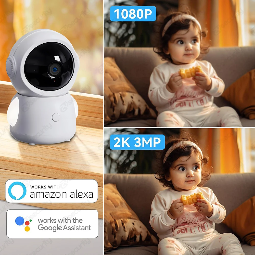 2K UHD WiFi Baby Monitor with  - Audio Music Google のレビューと価格