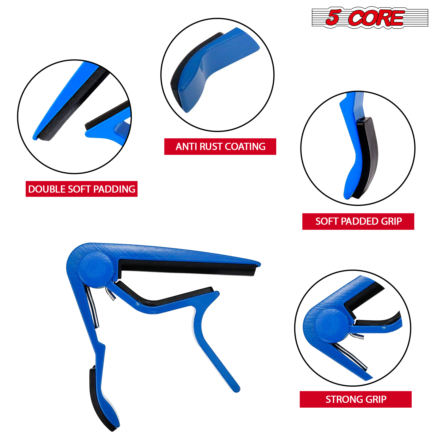 5Core Capo 4Pcs Acoustic Elect - Guitar Capo Clip のレビューと価格