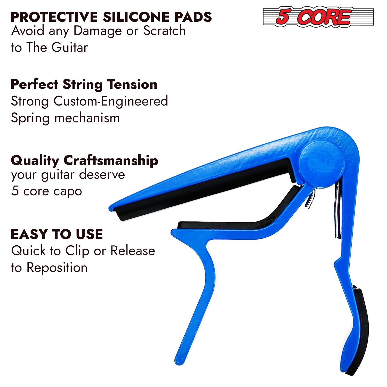 5Core Capo 4Pcs Acoustic Elect - Guitar Capo Clip のレビューと価格