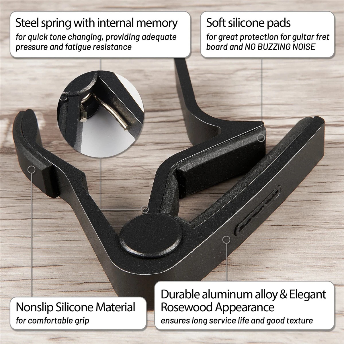 Miwayer Aluminum Guitar Capo – - Guitar Capo Clip のレビューと価格