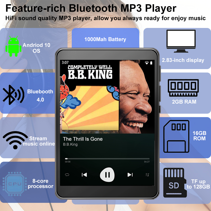 WiFi MP3 Player Andriod 10 Spo - Audio Music Download Mp3 のレビューと価格